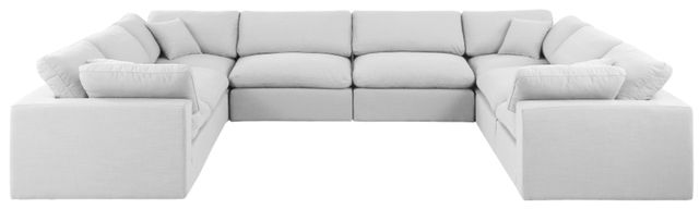 Meridian Furniture Comfy 8-Piece White Sectional-1