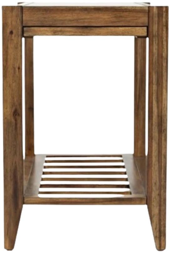 Jofran Inc. Beacon Street Brown Chairside Table-1