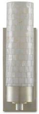 Currey & Company Abadan Pearl/Silver Leaf Wall Sconce-3