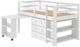 Donco Kids Study & Sleep White Youth Twin Low Loft with Desk, Chest and Bookcase-2
