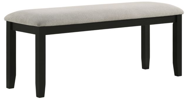 Crown Mark Folio Black/Gray Dining Bench-0