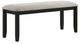 Crown Mark Folio Black/Gray Dining Bench-0