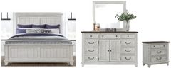 Liberty Furniture River Place 4-Piece Riverstone White/Tobacco King Bedroom Set