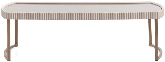 Michael Amini® Lisbon Silken Cream Bronze Cocktail Table-1