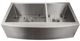 ZLINE Courchevel 36" Satin Stainless Steel Farmhouse Apron Mount Double Bowl Kitchen Sink with Bottom Grid-0