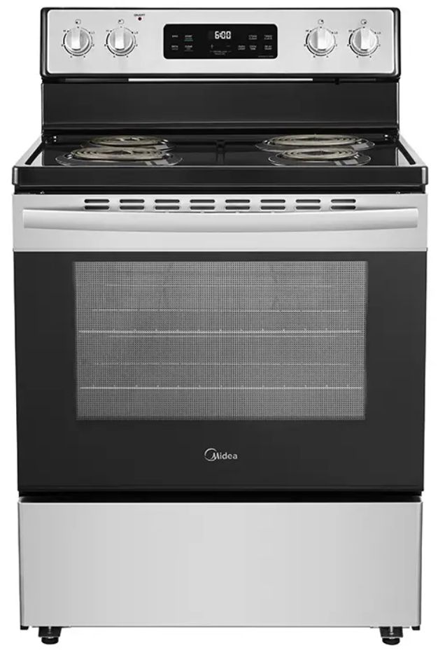 Midea® 30" Stainless Steel Freestanding Electric Coil Range-0
