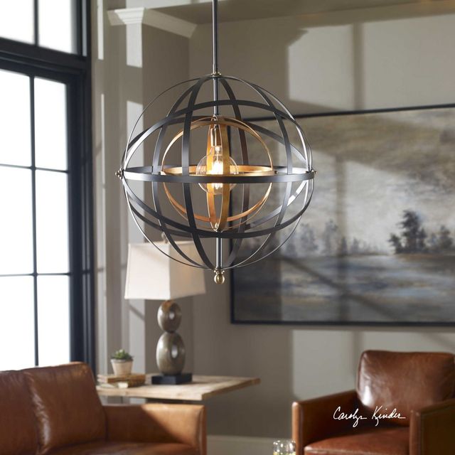 Uttermost by Carolyn Kinder Rondure Bronze 1 Light Pendant-1