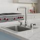 Elkay Chrome 8" Centerset Concealed Deck Mount Faucet with Arc Tube Spout and 2.63" Lever Handles-1