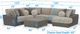 Jackson Furniture Canyon 5-Piece Fawn/Umber Right-Arm Facing Sectional and Ottoman-2