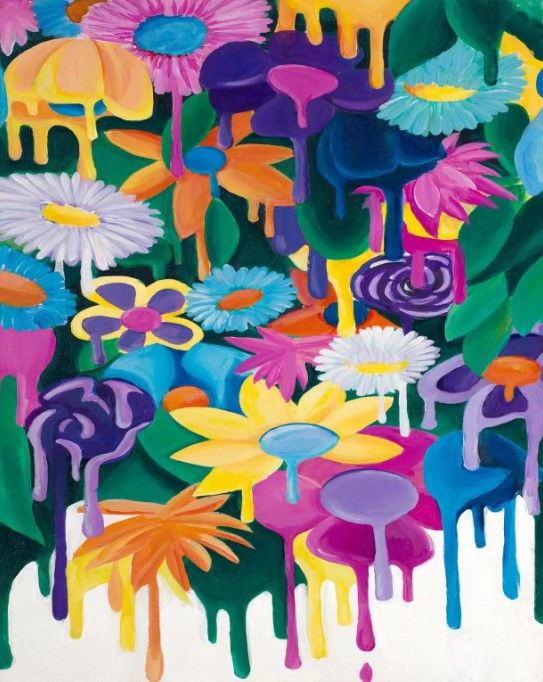 Classy Art Floral Drips by Chelsea Goodrich Wall Art-0