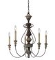 Cal® Lighting & Accessories William Metal 5-Light Dapple Gray/Rust Chandelier-0