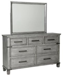 Signature Design by Ashley® Russelyn Light Weathered Gray Dresser and Mirror