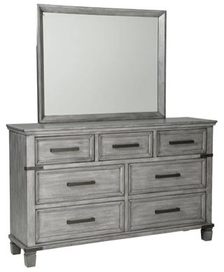 Signature Design by Ashley® Russelyn Light Weathered Gray Dresser and Mirror