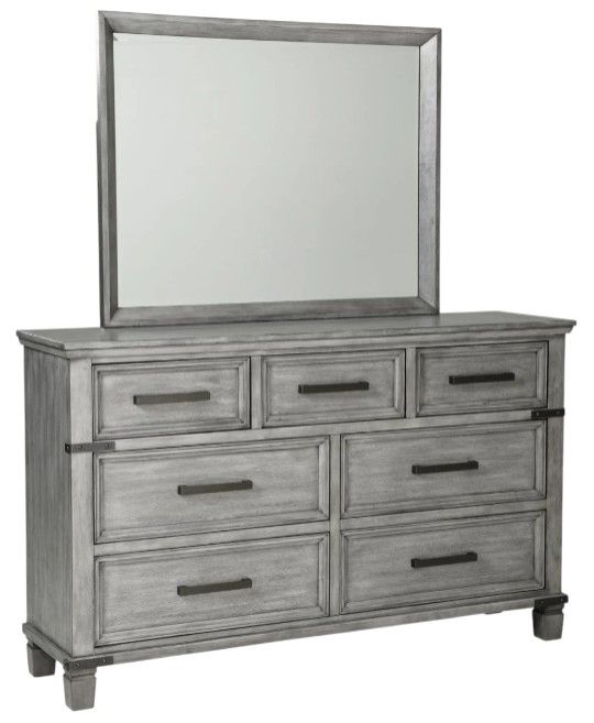 Signature Design by Ashley® Russelyn Light Weathered Gray Dresser and Mirror-0