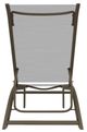 Telescope Casual Kendall Abalone/Beachwood Aluminum/Fabric Outdoor Sling Stacking Armless Lay-Flat Chaise-3
