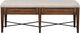 Magnussen Home® Bay Creek Baja Fog/Toasted Nutmeg Upholstered Bench-2