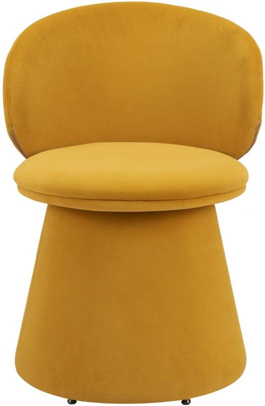 Zuo® Modern Oblic Orange Swivel Dining Side Chair-1