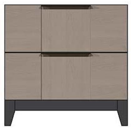 Country View Woodworking Customizable American Modern 24" 2-Drawer Black Bar Wood Legs Nightstand-0