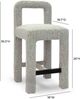 TOV Furniture Hazel Gray Boucle Counter Stool-2