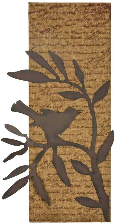 Classy Art 2-Piece Brown Birds on Burlap Wall Art Set-1