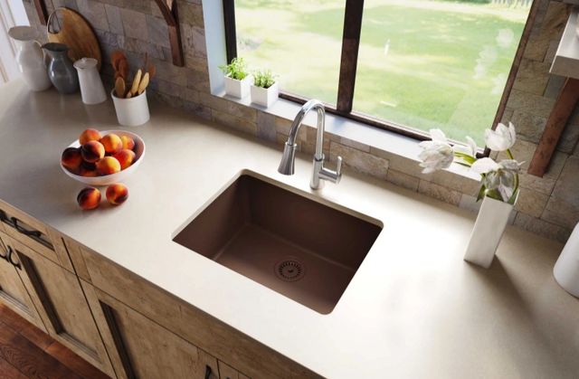 Elkay Quartz Classic® Mocha 24-5/8" x 18-1/2" x 9-1/2" Single Bowl Undermount Sink-3