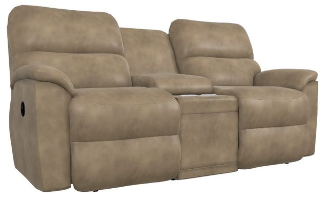 La-Z-Boy® Brooks Mushroom Manual Reclining Loveseat with Console-0