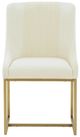 TOV Furniture Lisa by Inspire Me! Home Decor Cream/Gold Dining Chair-3