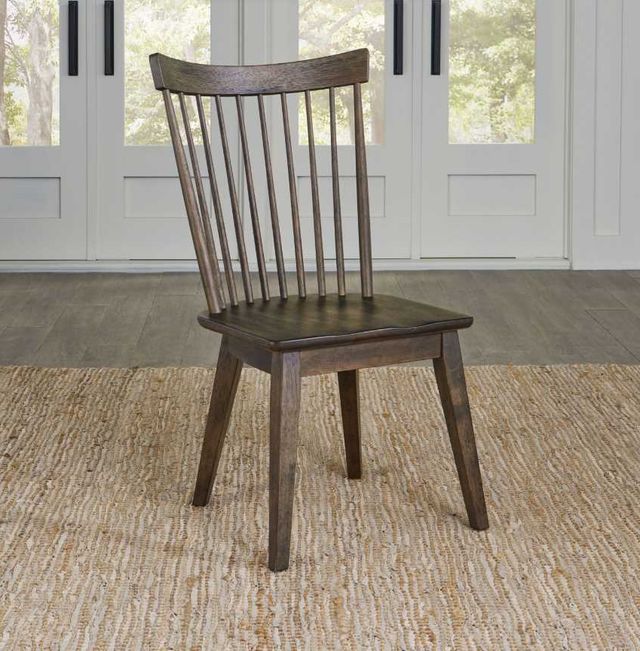Liberty Furniture Midland Falls Rustic Brown Spindle Back Side Chair-1