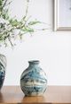 A & B Home Blue/Brown/White Accent Vase-5