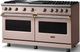 Viking® 5 Series 60" Blush Pro Style Gas (LP) Range with Brushed Brass Trim-2