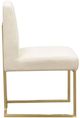 Diamond Sofa® Skyline 2-Piece Brushed Gold/Cream Dining Chair Set-2