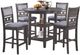 American Wholesale Furniture Gia 5-Piece Gray Counter Height Table Set-0