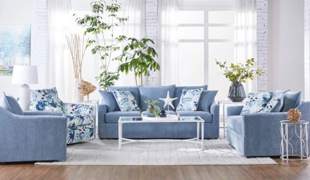 Hughes Furniture® 12700 Molly Slate Loveseat-1