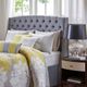Olliix by Madison Park Grey Queen Harper Upholstery Headboard-4