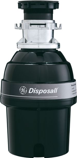 GE 3/4 HP Batch Feed food Waste Disposer-Black-0