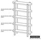International Furniture Direct Balam Stained Dark Bookcase-2