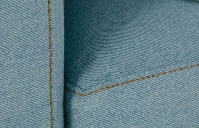 Rowe® Customizable Sylvie 75” Two Cushion Everyday Denim Deep Sofa-4