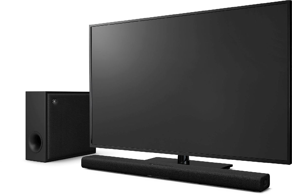 Yamaha - TRUE X BAR 50A Soundbar with Dolby Atmos, Wireless Subwoofer and Alexa Built-in - Black