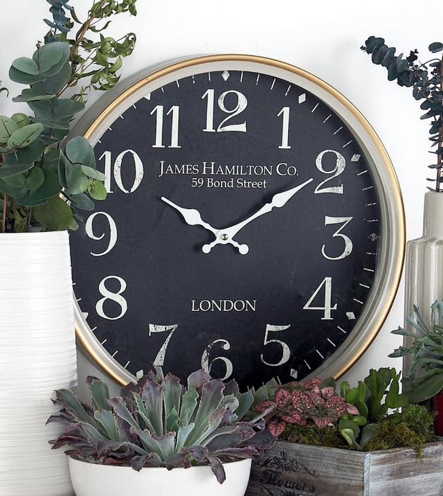 Deco Marche Black 16" Wall Clock-3