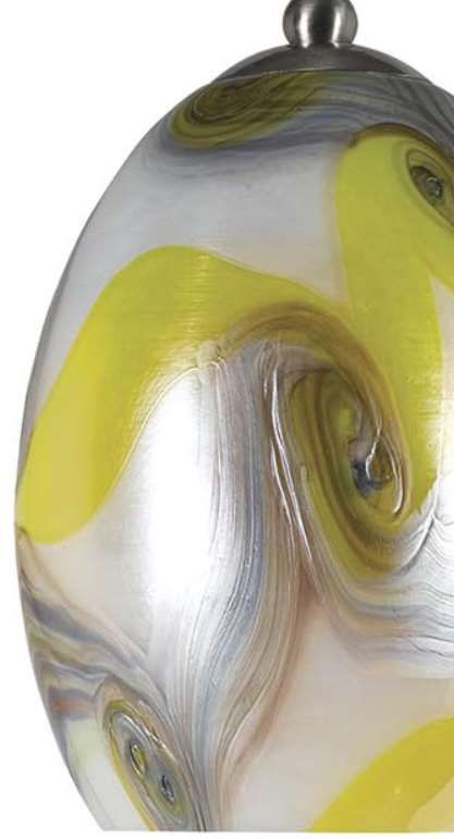 Cal® Lighting & Accessories Light Gray/Yellow Pendant-1
