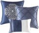 Olliix by Madison Park 7 Piece Navy Queen Blaire Comforter Set-2