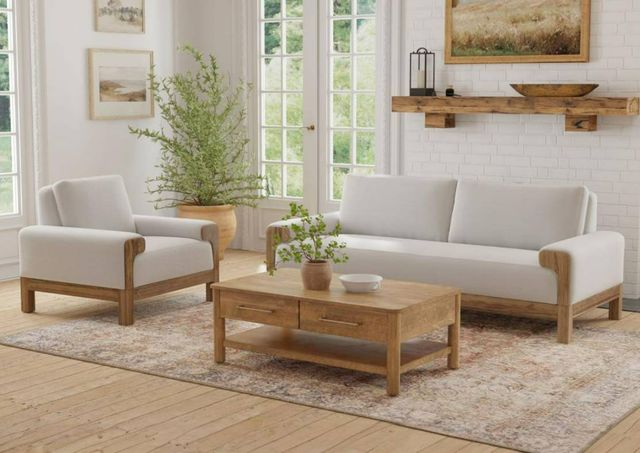 International Furniture Direct Sedona Oyster Loveseat-1