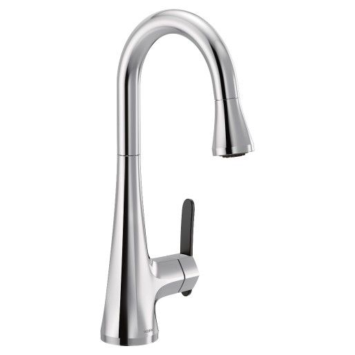 Moen® Sinema Chrome One-Handle High Arc Pulldown Bar Faucet-0