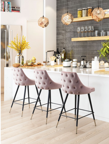 Zuo® Modern Piccolo Pink Counter Chair-2