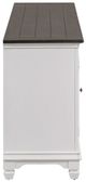 Liberty Furniture Charcoal/Wirebrushed White 80" Console with Fireplace-3