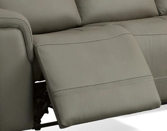 Flexsteel® Sawyer Gray Leather Power Reclining Sectional with Custom Layout Options-4