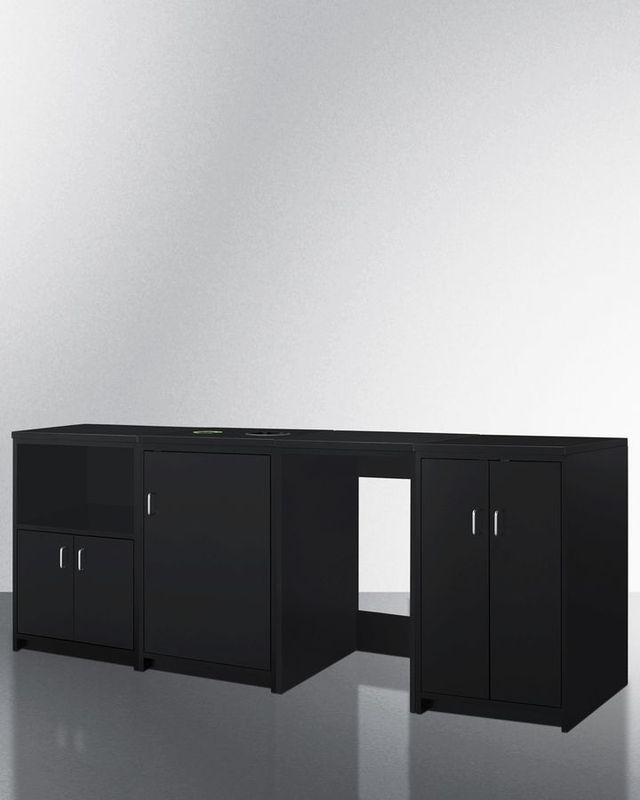 Summit 6 Piece Black Kitchenette-1