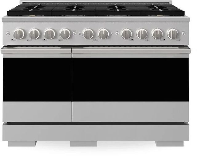 ZLINE Marino 48" Stainless Steel Pro Style Dual Fuel Range with 8-Burner DuoPro™ Cooktop and Dual Ovens-0