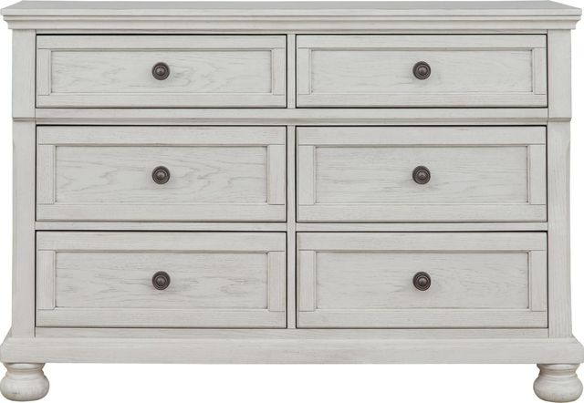 Signature Design by Ashley® Robbinsdale 2-Piece Antique White California King Sleigh Bed Set-2
