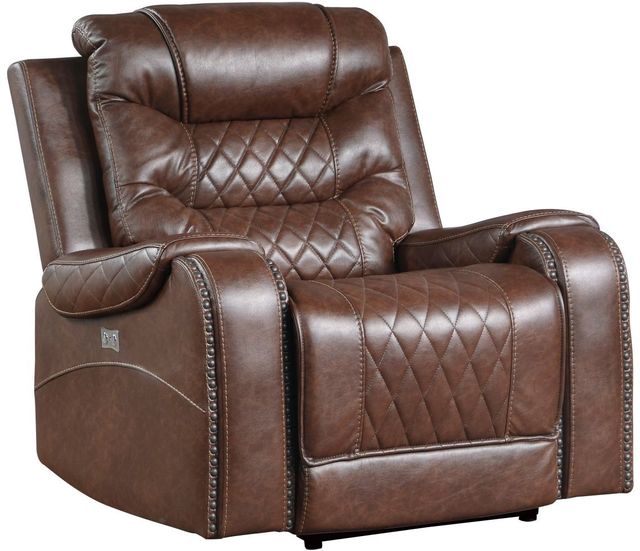 Mazin Furniture Putnam Brown Power Reclining Chair